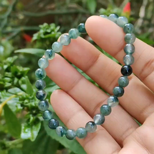 Premium grade 30 beads floating Icy green with floating Icy bluish green Natural Type A Jadeite Bracelet size 6mm weigh 10.77 grams with QIC approved labs certificate Mid Year Offer Price suitable for collection and rare (bracelet9)
