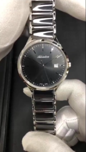 ADRIATICA Swiss Made Black Ceramic Mens Watch A1249.E114Q