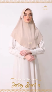 KERUDUNG BERGO SPORT VALENSHAQUEEN HIJAB SIMPLE BAHAN JERSEY PREMIUM