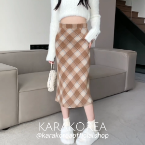 KARAKOREA 506 Xcross Midi Skirt/Korean Woman Skirt/Rok Midi