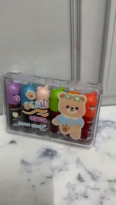 (ISI 6 PCS) Liptint Mini Papan Iman Koko Teddy Bear