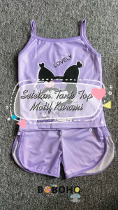BOBOHO - SETELAN KAOS TANPA LENGAN CELANA PENDEK ANAK PEREMPUAN MUSIM PANAS / SETELAN MINI ANAK PEREMPUAN CASUAL