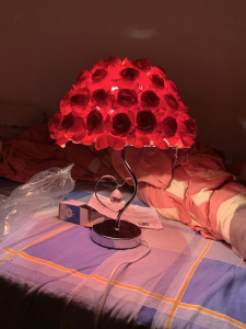 Rose Flower Night Light Crystal Diamond Wedding Party Bedroom Bedside Valentines Day Gift Table Lamp