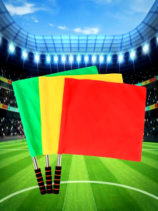 🇲🇾 Referee Command Flag Track Field Signal Competition Flag Judge Starter Football Soccer Sport Handheld Starting 指挥旗