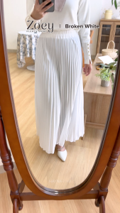 HAYNA Zoey Pleats Skirt (Khaki) - Rok Wanita Plisket