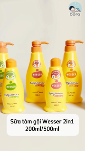 Sữa tắm gội Wesser 2in1 200ml/500ml Hàn Quốc cho bé sơ sinh [Chính hãng]
