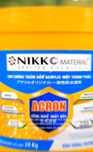 KEO Chống Thấm NIKKO ACRON một thành phần gốc Acrylic ứng dụng chống thấm Ban công sàn mái mái dốc Tường gạch hay tường bê tông trong và ngoài...có khả năng Kháng UV & độ đàn hồi cao Có tính đàn hồi cao giúp che phủ vết nứt nhỏ...