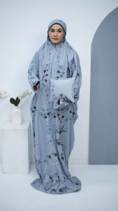 Mukena Terusan Dewasa Langsungan Lajuran Bordir Latisha Katun Premium