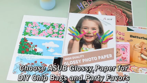 A-SUB Inkjet Glossy Photo Paper Waterproof & Instant Dry A4/A3 Size 180gsm - 50 Sheets