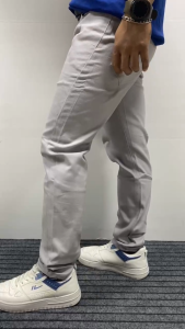 High Quality Fashion European American Classic Solid Washing Denim Pants Casual Mens Stretch Trouser Blue Skinny Jeans Men