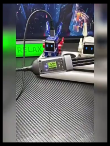 NIUBAI 100W 6A 3-in-1 Multi-Device Fast Charging Cable with Night Light for Xiaomi/Samsung/Huawei/Apple