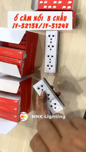 Ổ cắm nổi 3 ổ 3 chấu chống nhiễu JY-3213V