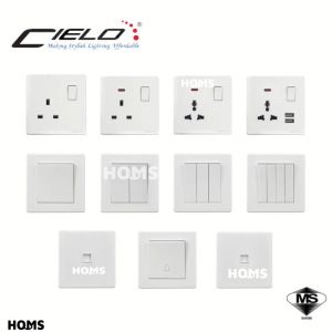 CIELO White SIRIM Switches & Sockets Cielo Series Neon Light Indicator Multi Switch HOMS