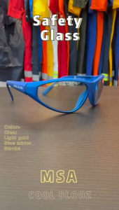 MSA Cool Blooz Safety Glasses | Safety eyewear | Clear Anti-fog Light  Gold Smoke lens | Clear Keselamatan Cermin Mata