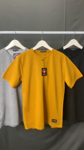 Atasan Kaos Kancing Pria Lengan Pendek Polos