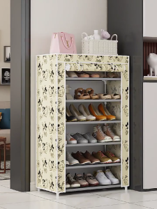 IDEAL ชั้นวางรองเท้า ตู้รองเท้าผ้า ตู้ใส่รองเท้า กล่องรองเท้า ตู้ใส่รองเท้า ตู้เก็บรองเท้า ผ้าคลุม กันน้ำ กันฝุ่น พร้อมช่องเก็บของด้านข้า