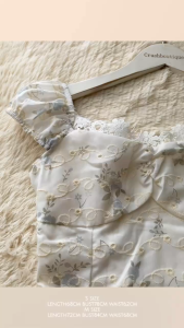 【READYSTOCK】 Petite floral mini dress 小个子碎花连身裙 Lace dress women puff sleeve dress 泡泡袖连衣裙 法式连衣裙 田园风连身裙 蕾丝裙