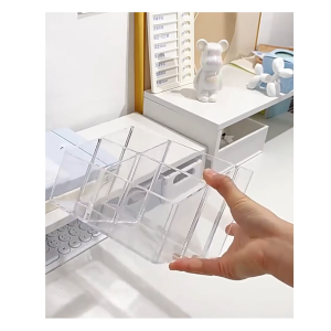 Hộp Đựng Bút Để Bàn Nhiều Ngăn Trong Suốt Đa Năng