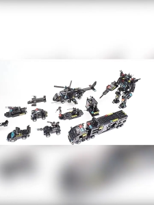 Mainan 700Pcs Robot Polisi SWAT/Army/Warship Blocks Edukasi Mainan Anak Laki-laki