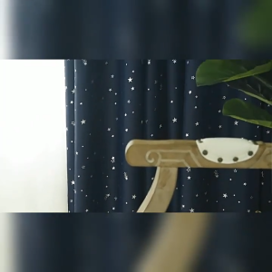 Blackout Star Curtains 100% Blackout Simple Bedroom Home Decoration Heat Insulation Curtains COD