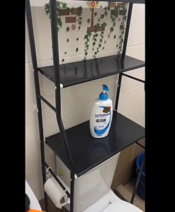 Bathroom Toilet Bowl Rack Rak Bilik Mandi Rak Tandas Washroom Shelves Shampoo Shelf Storage