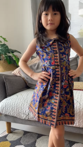 Girls Singapore Airlines Kebaya Dress with Pockets