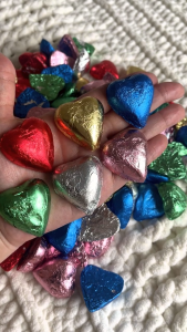 (Borong) Alfredo Heart Milk Chocolate 500g / 1kg Mix colours - Coklat Halal Doorgift Corporate event Doorgift