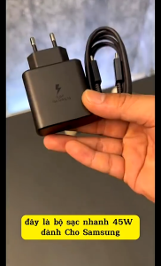 Bộ Sạc Nhanh Samsung 45W Cáp zin 5A 2 đầu Type C củ sạc nhanh samsung 45w chân Type-c cho Samsung Note 10 Plus/S20 Ultra Plus 5G/Note 20/Note 20 Ultra 5.0 Bảo Hành 12 Tháng Chính Hãng