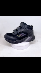 FIURI - PRO ATT - GLT V 31-38 FULL HITAM - SEPATU SNEAKERS PEREKAT KANVAS SOL KARET ANAK LAKI-LAKI - SEPATU PEREKAT KETS FASHION TRENDY - SEPATU SEKOLAH TK SD KRETEKAN COWOK MURAH PROMO DISKON BONUS KAOS KAKI