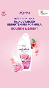 Twin Pack Marina Hand Body Lotion UV White 460ml - Nourish and Bright [2 pcs] - Exp : 11.2027