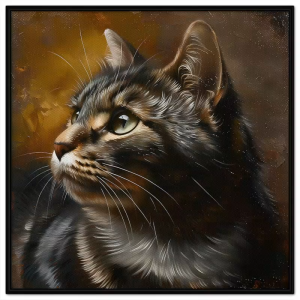 Tranh chân dung sơn dầu mèo đẹp tranh treo tường dán tường trang trí phòng khách phòng ngủCGI-676