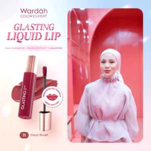 WARDAH Glasting Liquid Lip - Hi-Pigmented Glass Color Ringan Tidak Lengket Transferproof