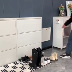 Metal Ultra-Thin Shoes Cabinet Storage Large Capacity Multi-Layer Shoes Rack Rak/Almari Kasut Bertutup Kabinet Kasut鞋柜鞋架