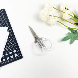 SAMOYED SC-T4-12 Gunting Kecil Transparan / Bening Serba Guna / Kertas / Sekolah / Kantor / Paper / Transparent / Clear School / Office Scissors