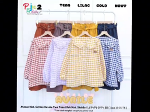 KIDDOSS COD Setelan Anak Atasan Blus & Rok Panjang Remaja Perempuan Usia 11-15T Avriell Set