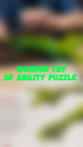 Hntob 3D Wooden Puzzle Dimensional Assembled Building Educational Compostion Ability Toy