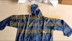 Jas Hujan Axio 662 Rubber Setelan Jaket Celana AX-662 Full Karet Press Anti Rembes Tebal dan Kuat