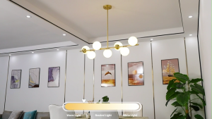 Chandelier Northern Europe Modern 7 Heads Cream White Glass Lampshade Luxury Gold Hanging Ceiling Lights for Dining Room Living Room Bedroom Kitchen Bar Office Area With Decorative Lighting