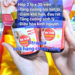 Viên uống hổ trợ tăng cường sinh lý nữ bổ sung nội tiết tố Sâm tố nữ giảm khô hạn cân bằng nội tiết tố - Hộp 2 lọ x 60 viên