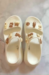 Dép Cross 2 Quai Ngang Đế Cao 7cm Thế Giới Cros Cho Nữ Croc Sandal Crush Classic Độn Đế Form Hàn Đi Biển Chống Trơn Trượt - HannaKids