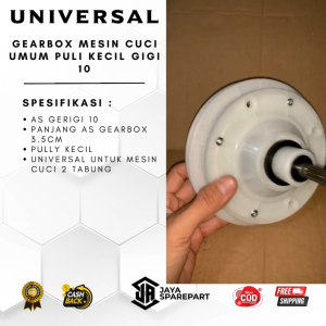 Gearbox Mesin Cuci Sharp / Gearbox Mesin cuci Umum Puli Kecil as gigi 10