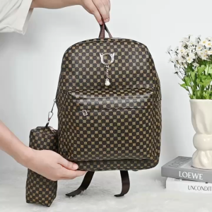 WENKAN BAG8333: Korean Fashion Leather 2in1 14inch Backpack for Women