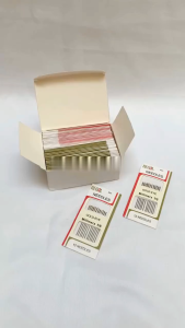 Klik-Beli Jarum Jahit 1/5 Isi 12 Pcs Jarum Tangan Regal Gold Eye Milliners Needles Warna Emas