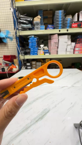 Tang Pengupas Kulit Kabel UTP Mini Rotary Wire Stripper: Alat Putar Kupas Cable Kuning