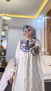 Set Tunik Nagita Tali Rayon Diamond LD 115 Setelan Celana Crinkle Jumbo