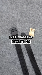 Ikat Pinggang Gesper Pria Canvas Nylon Model Resleting Gesper Anti Metal Detector Men Belt