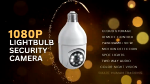 JacqStore Kamera CCTV Wifi Terhubung ke Ponsel Kamera Bohlam CCTV dengan Kamera Keamanan Cerdas Suara Nirkabel 1080P