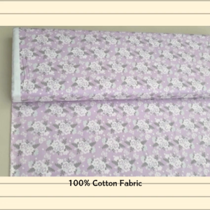 100% Medium Weight Cotton Fabric Soft Purple Small Flower Design |Sewtizen Fabric & Notion|