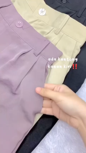 Loose Pants 332 PREMIUM Trousers Wanita Anti Kusut - Celana Kulot Highwaist Wanita Bahan Jatuh Celana Kantor Formal / Casual