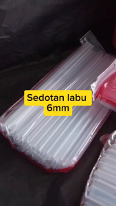 Sedotan Bubble Labu 6mm Medium Isi 50pcs / Sedotan Plastik Bahan Tebal Teh Tea Jus Plastik